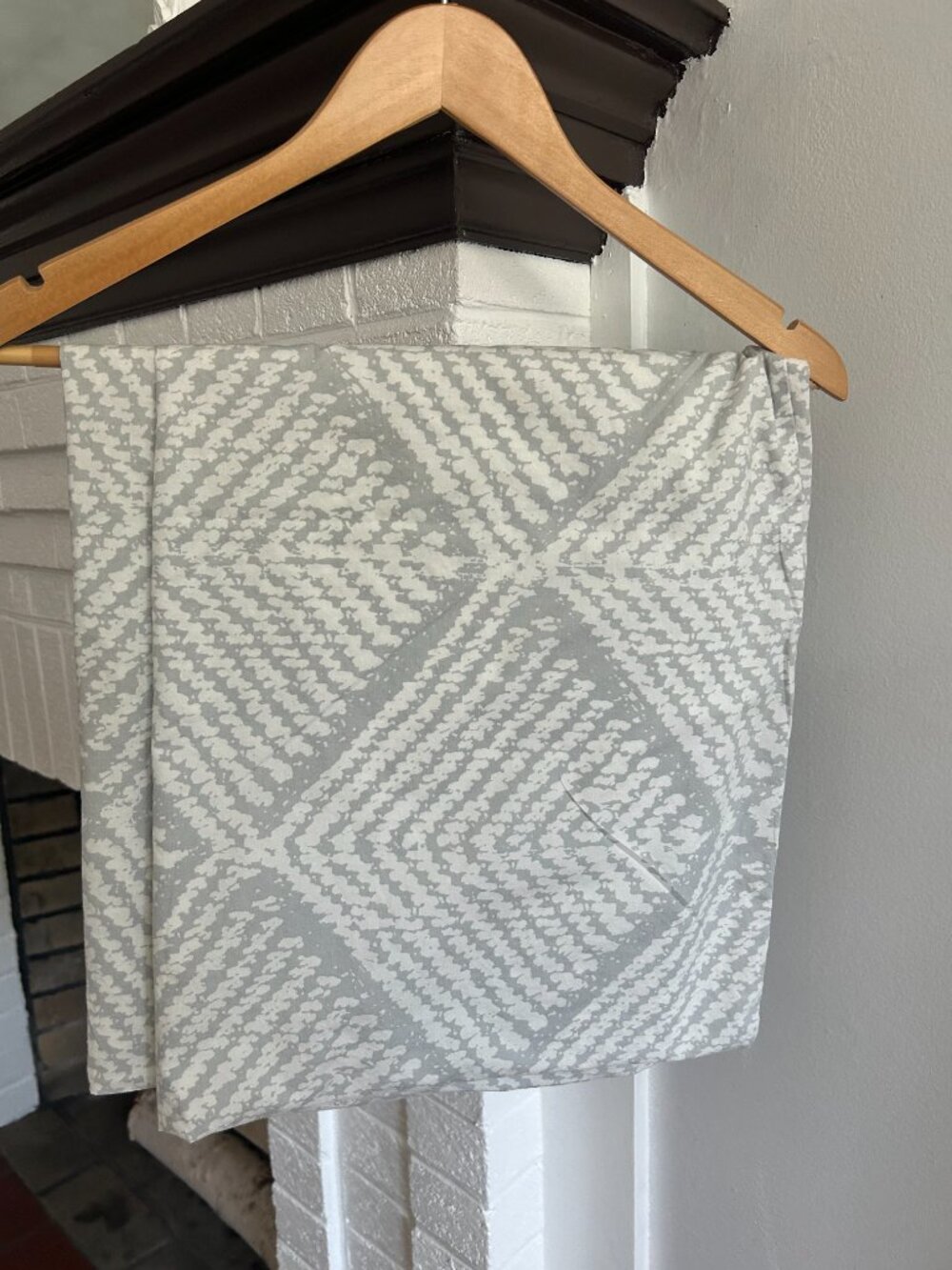 West Elm Grey and White Euro Shams (2)